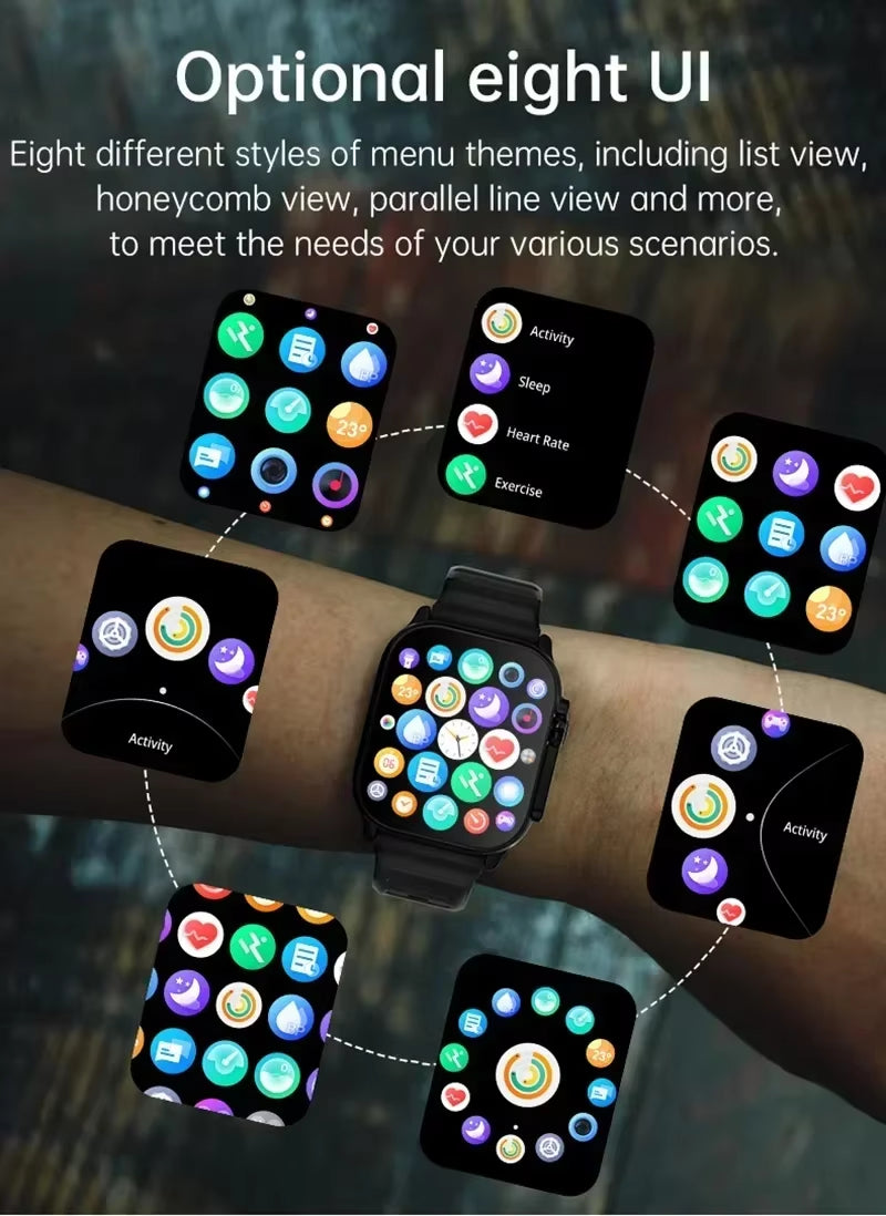 T900 Ultra Smartwatch – Bluetooth Calling, Message Alerts, Heart Rate Monitor & Sports Tracker for Android & iOS