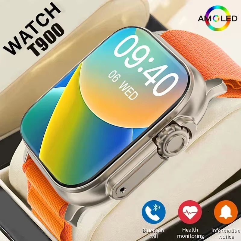 T900 Ultra Smartwatch – Bluetooth Calling, Message Alerts, Heart Rate Monitor & Sports Tracker for Android & iOS